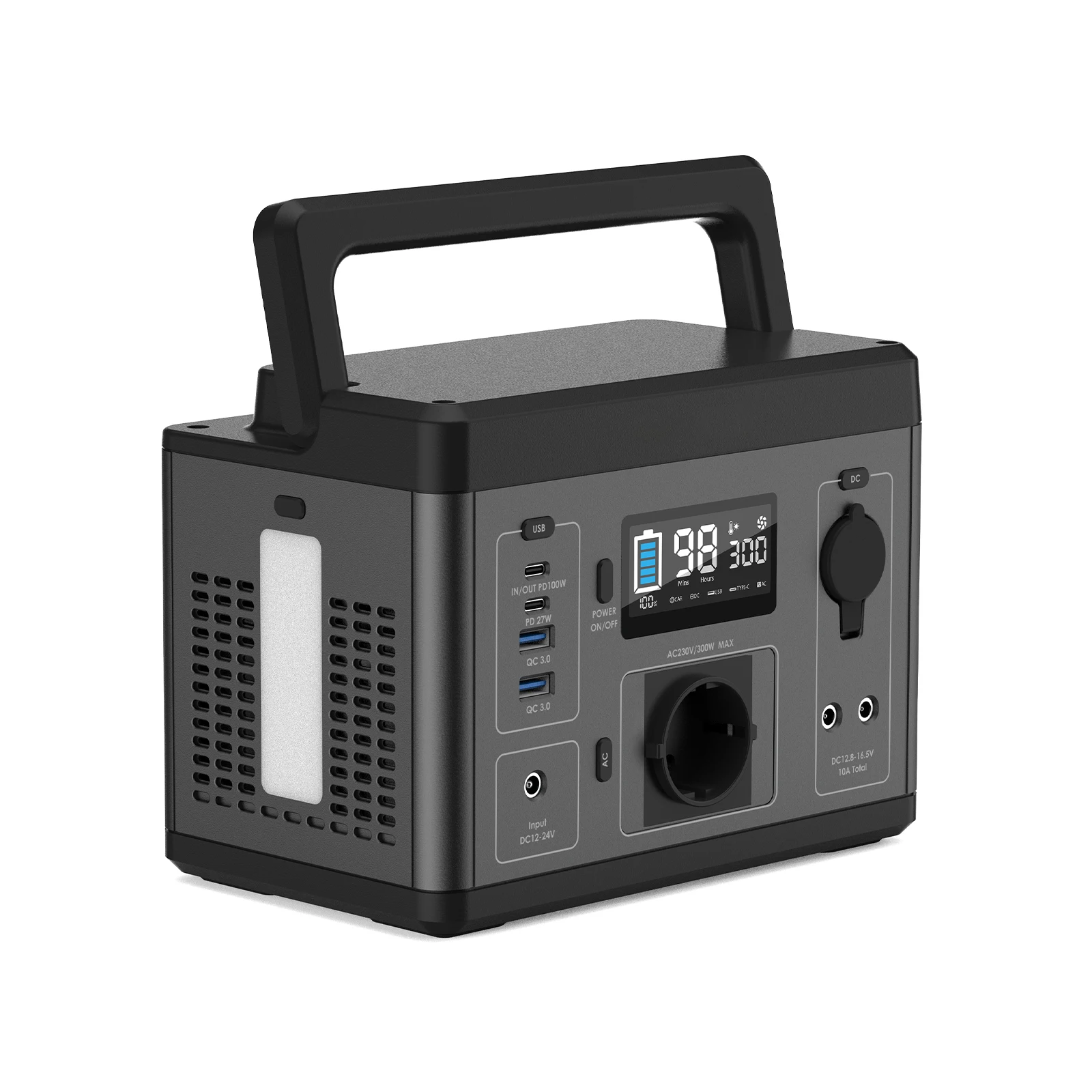 Portable outdoor home power supply charging solar power station with dual sos lights