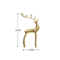 Pure copper copper deer light luxury ornaments home accessories brass cabinet porch wine cabinet christmas decorations home