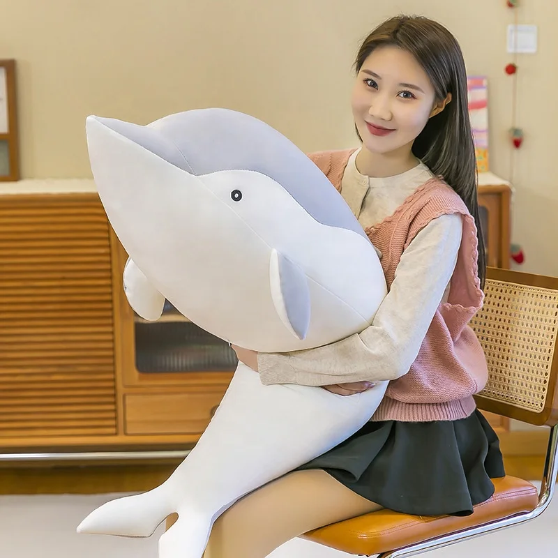 DH3244 Wholesale Internet high Quality Cute Custom Hot Sale Spandex Super Soft Stuffed Marine Animals Plush Pillows Dolphin Toy