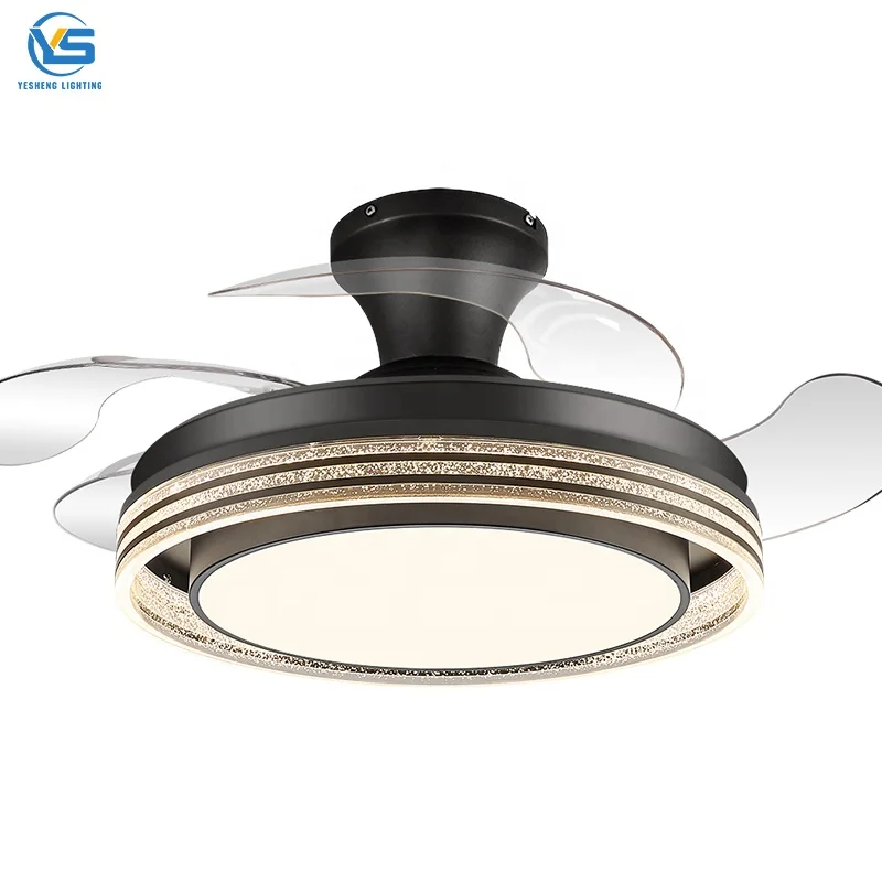 Y007A Modern remote control 42 inch bladeless 220v  ceiling fans with lights lamp led designer luz con ventilador oculto techo