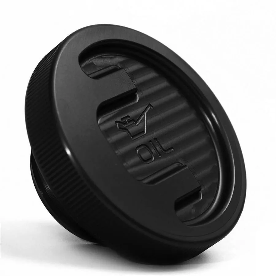
Black anodized plating cnc machined billet aluminum 6061 knurled engine oil filler cap 
