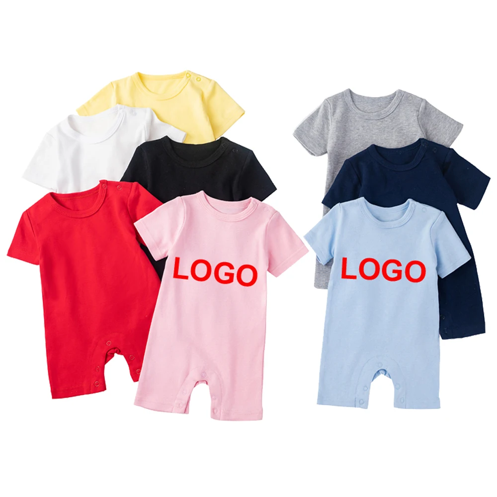 custom summer  unisex baby  boy and girl clothes short sleeve frog  summer 100% cotton infant and baby clothes for newborns