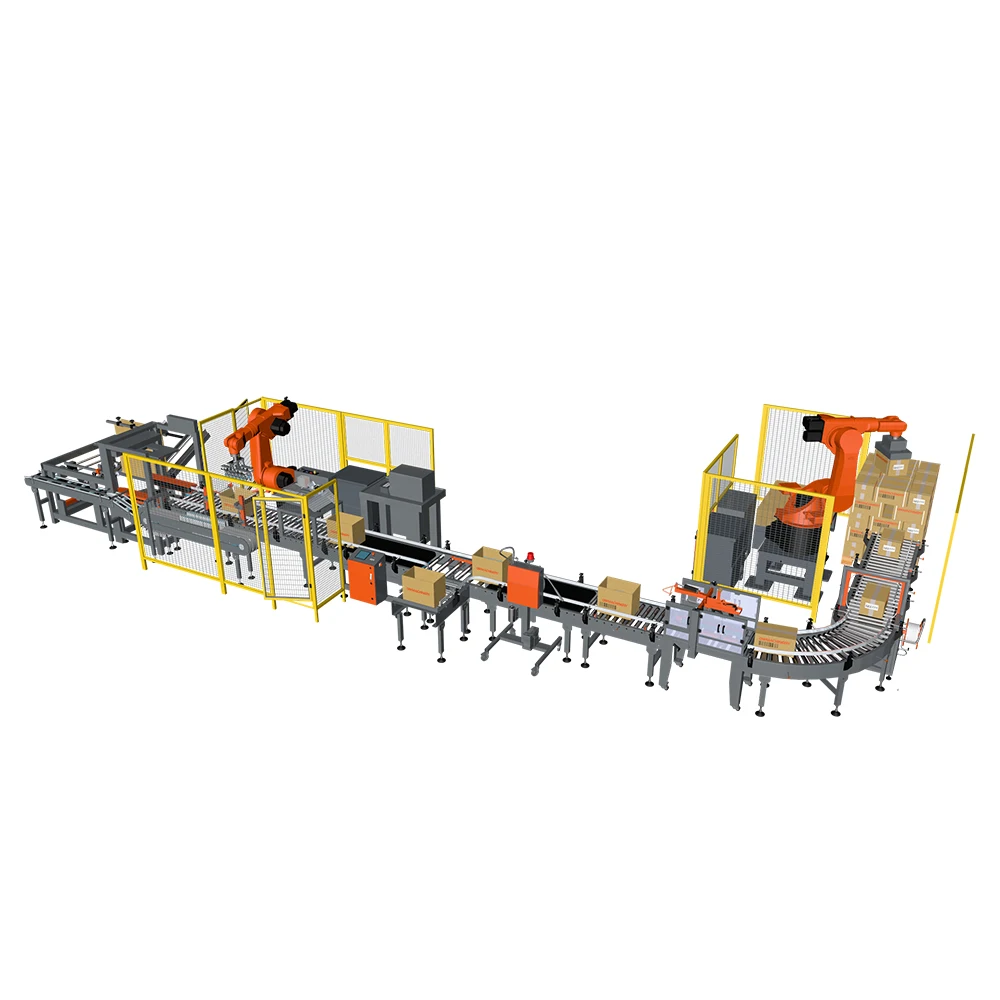Automated Robot Biscuit Pouches Packaging Line