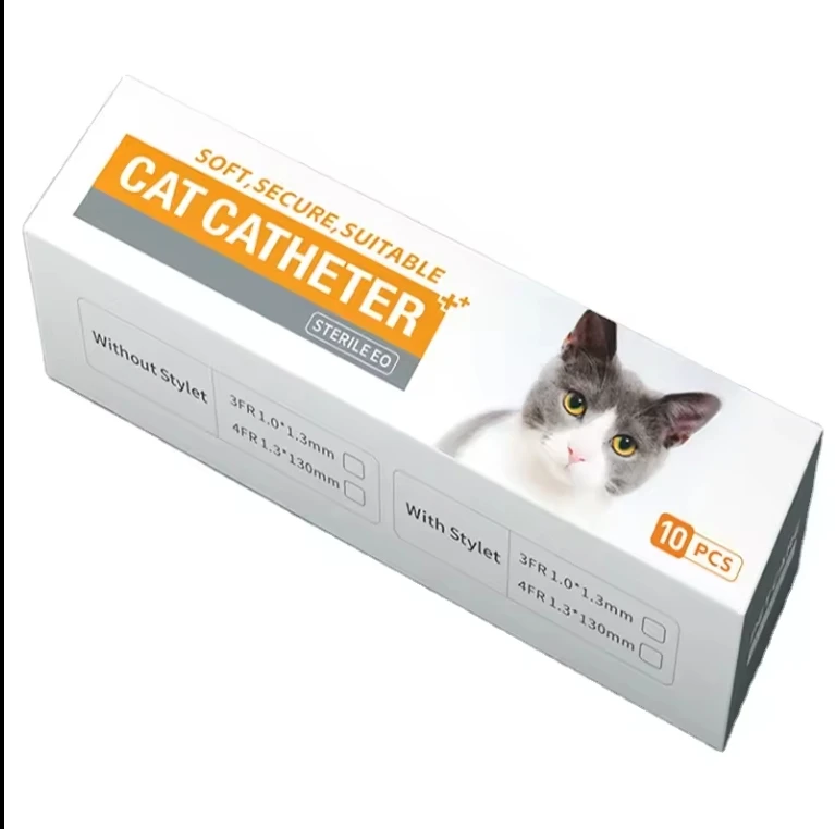 Feline Catheter Urine Pet Catheters Tom Cat Urinary Catheter with stylet Veterinary Instrument