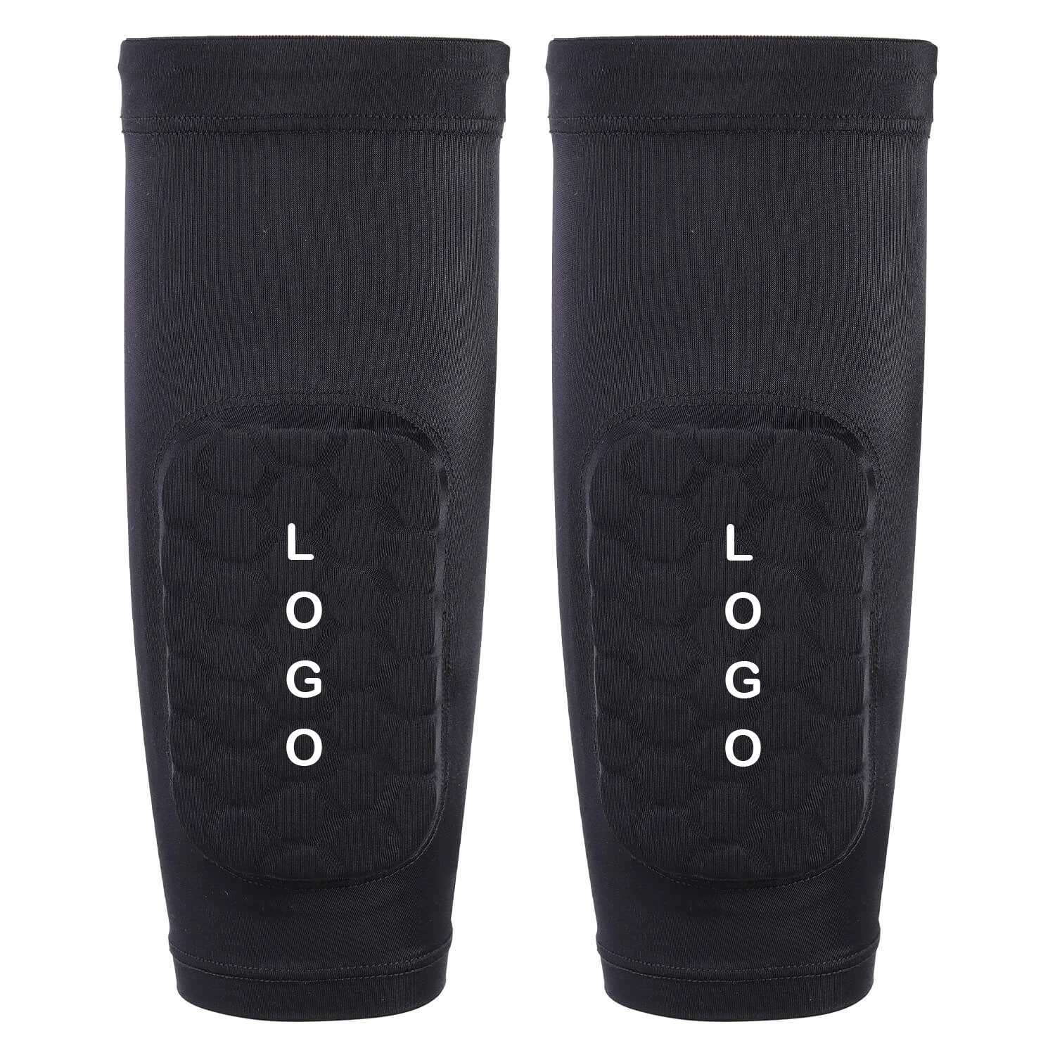 Factory Custom Non Slip Calf Protector Sleeve EVA Foam Soccer Calf Guards Kids Youth Man Breathable Shin Guards Soccer Shin Pad