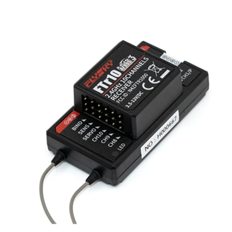 FlySky FTr10 2.4G 10CH AFHDS 3 RC Receiver Support i-BUS/S-BUS/PPM Output for RC Drone