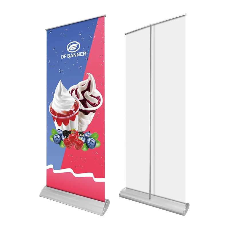 Aluminium 80*200cm Wide Base Roll Up Banner Stand Display Advertising Roll Up Banner Stand
