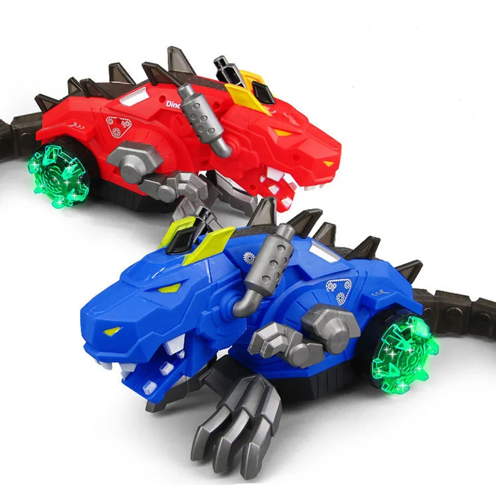 Wholesale new kids small moving battery operated electric spray dinosaur toy with sound and light