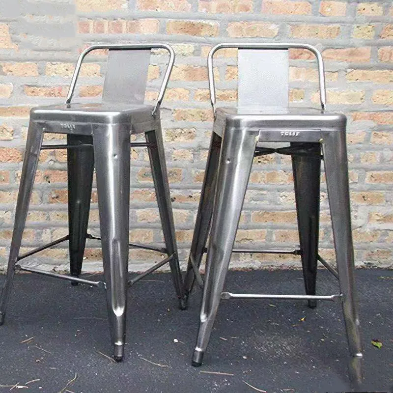 Modern Design High Quality Backrest High Legs Outdoor Chair Metal Bar chair