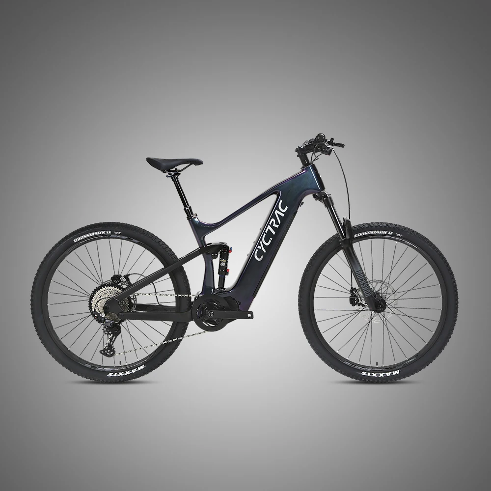 Down hill full suspension MTB carbon frame mountain e Bike 29 inch Mid Bafang motor 600W 48V electric mountain bicycle