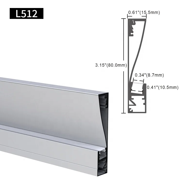 New Material Customized Tile Ceramic Polished Decorative Strip Aluminum Profile Balcony Drip Edge Trim for Terraces