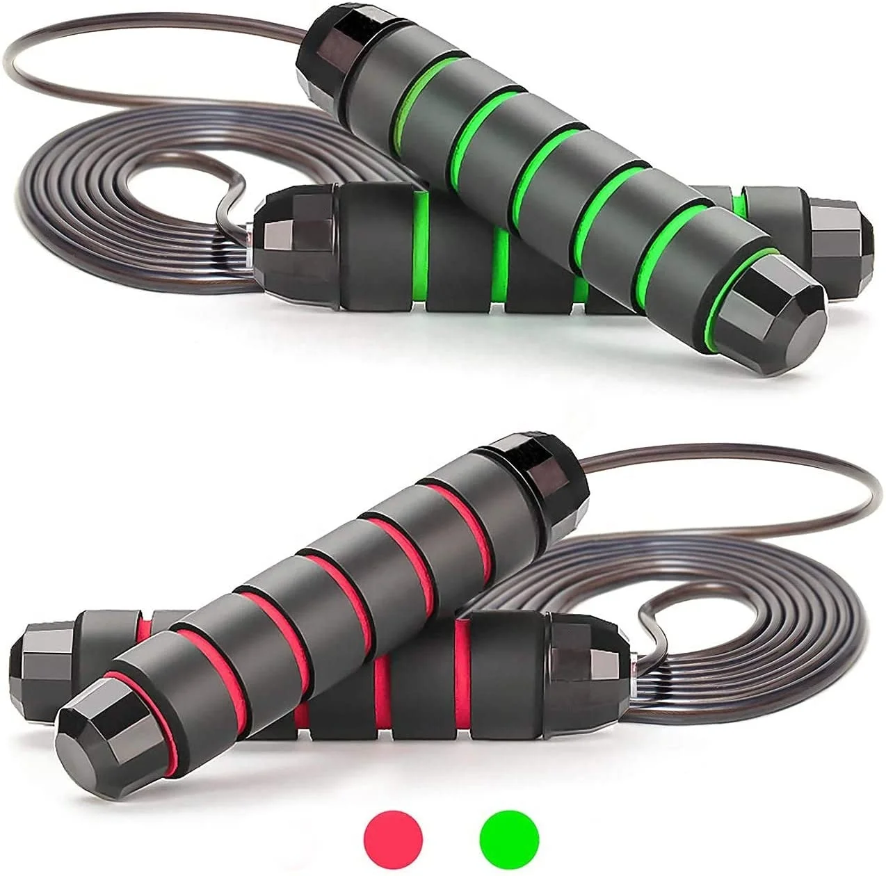 Высококачественная Скакалка для фитнеса, тренировочная утяжеленная ручка, стальная проволока с ПВХ покрытием, регулируемая скорость, скакалка