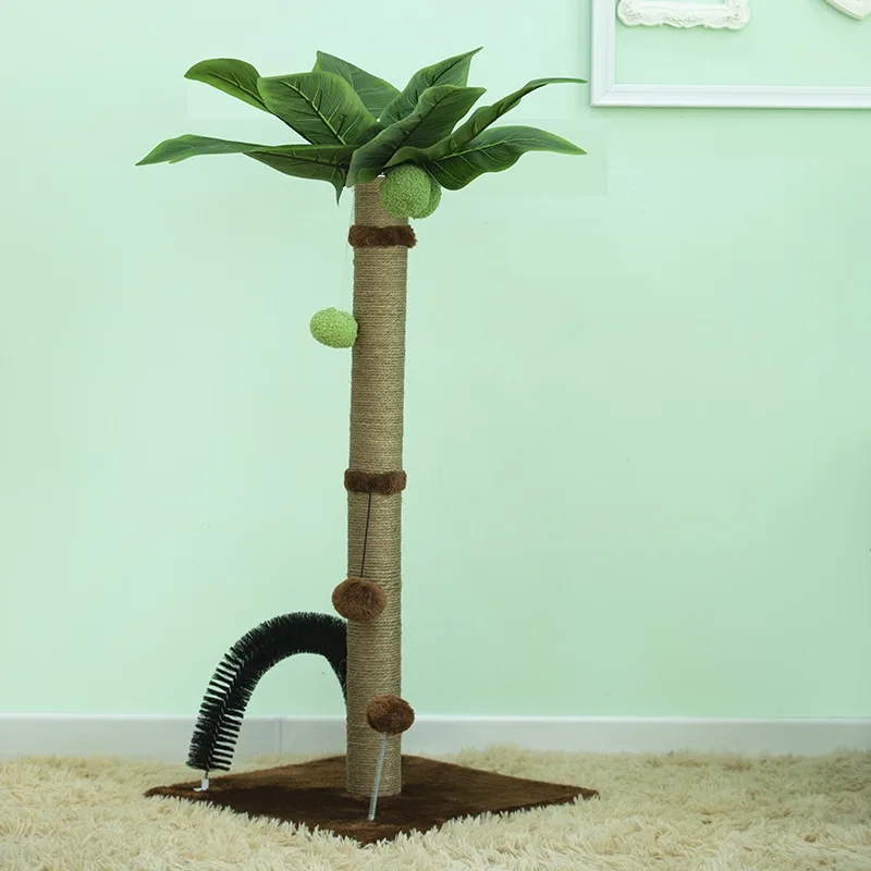 Кошачьи деревья и Когтеточка для кошки интерактивный шар сизаль для игрушек Когтеточка с щеткой для трения