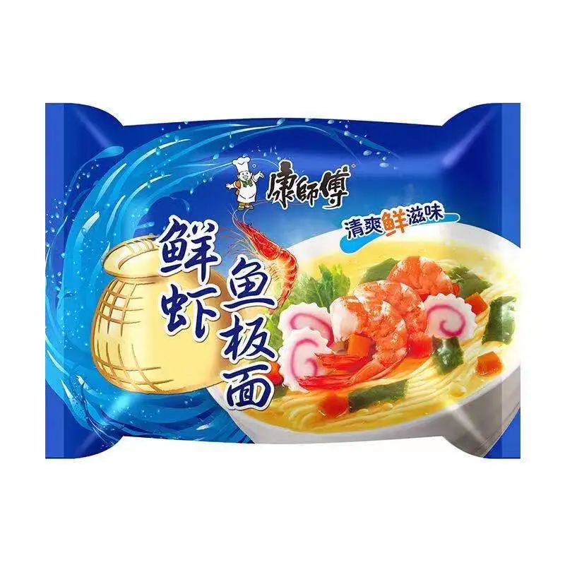 2021 Hot-selling Chinese Bags of Fresh Shrimp and Fish Pan Mee Master Kong Instant Noodles