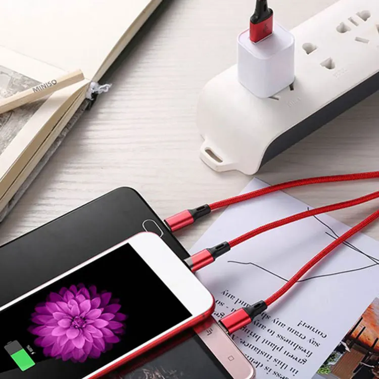 usb charging cable 3 in 1 Phone Charger Fast Charging Micro Usb Type C Cable for mobile phone