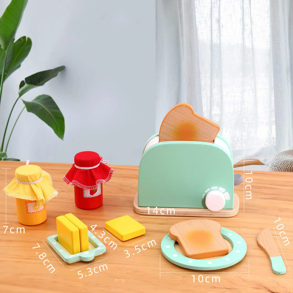 Hot selling children pretend role play kids wooden play set kitchen toy pancake machine cash register kitchen set toys