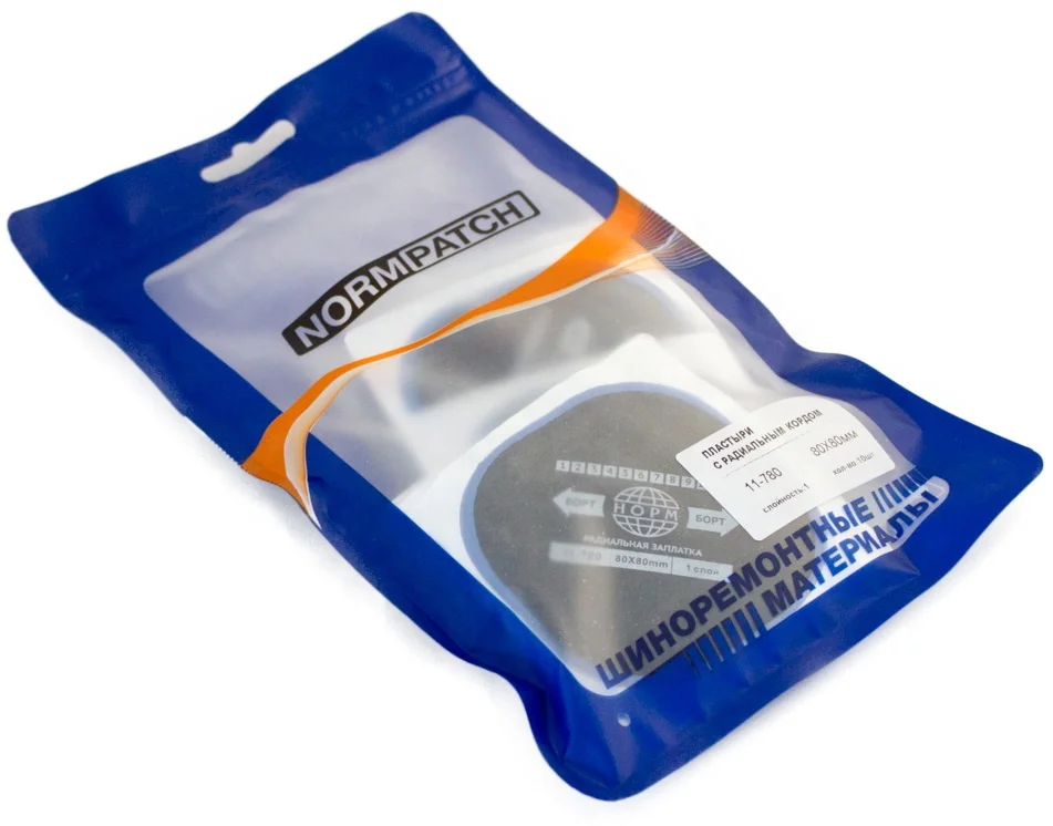 11-708A Square Euro Style COI Radial Tire Repair Cold Patch For Tire Repair