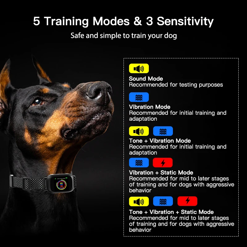 Customized Logo Automatic Barking Control No Bark Training Beep Vibration Adjustable Sensitivity Safe Shock Anti Barking Device