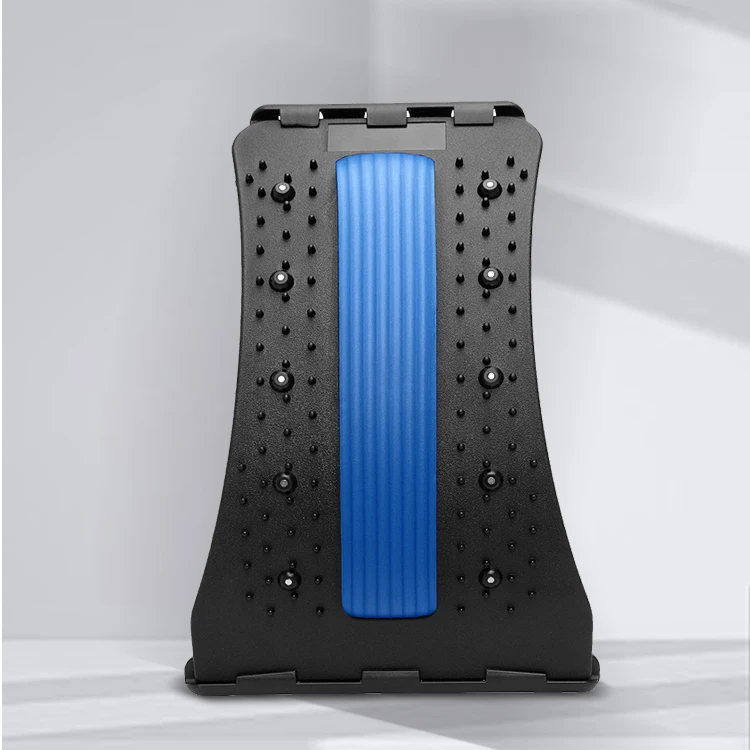 Factory price magnet point private logo back pain stepless lumbar traction back massager stretcher support