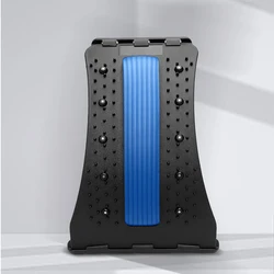 Factory price magnet point private logo back pain stepless lumbar traction back massager stretcher support