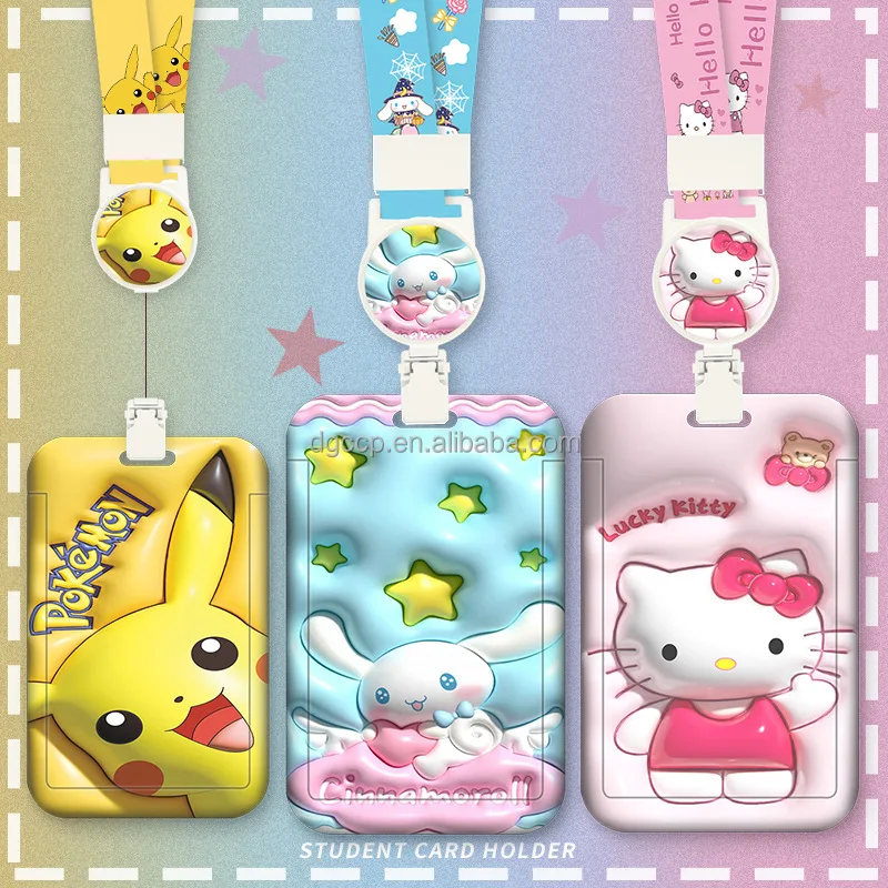 Симпатичный мультяшный Чехол для карт KT Pika-chu Melody