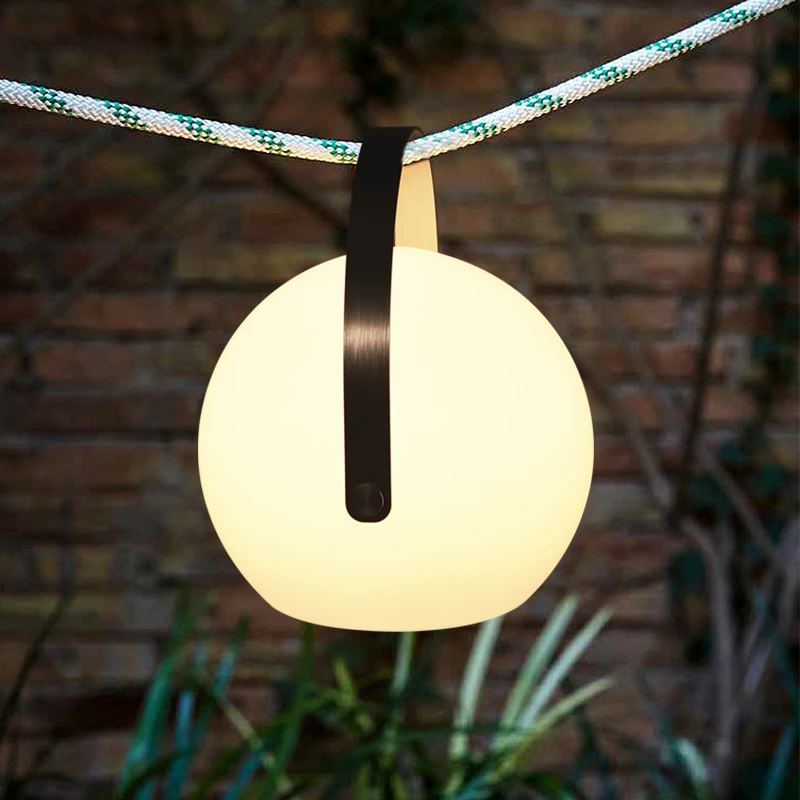 16 Colorful Led Sphere Light Cordless Rechargeable Battery Operated Ball Table Lamp With Carrying Handle For Indoor And Outdoor