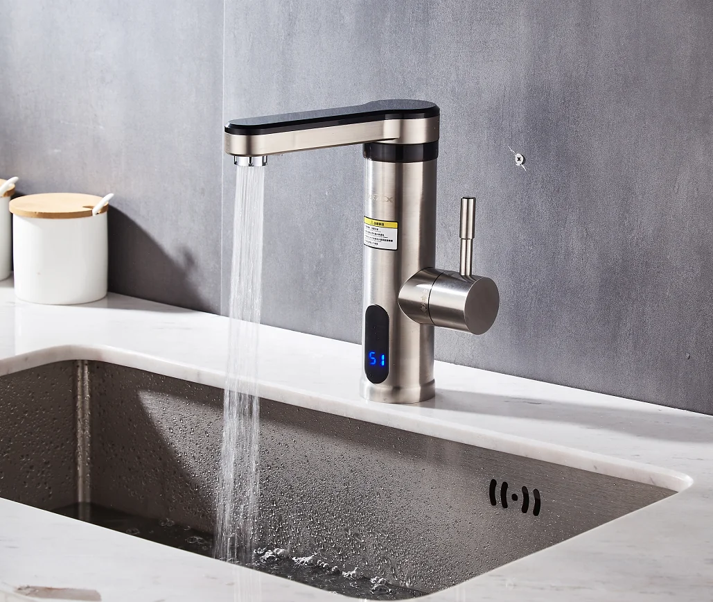 High Quality 304 stainless steel basin mixer tap instant water heating tap instant hot water tap electric water heater faucet