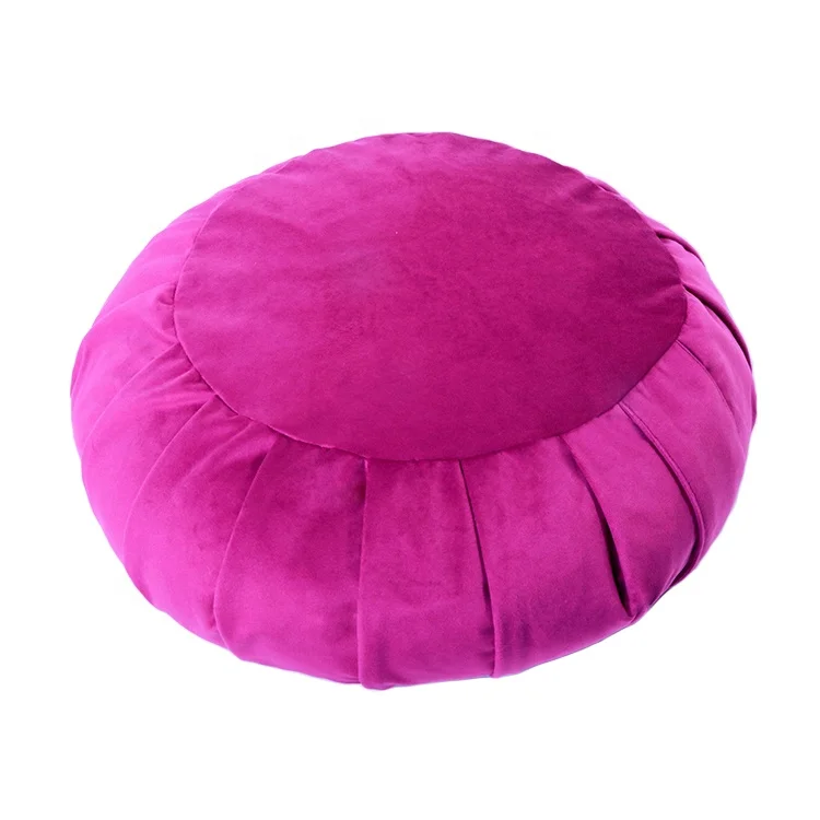 Top standard material round shape wholesale meditation cushion velvet