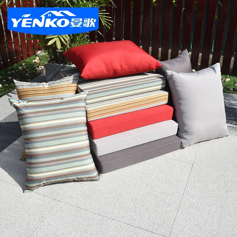Patio rattan furniture waterproof custom seat cushion covers outdoor cushions & pillow case  floor cushions home decorate