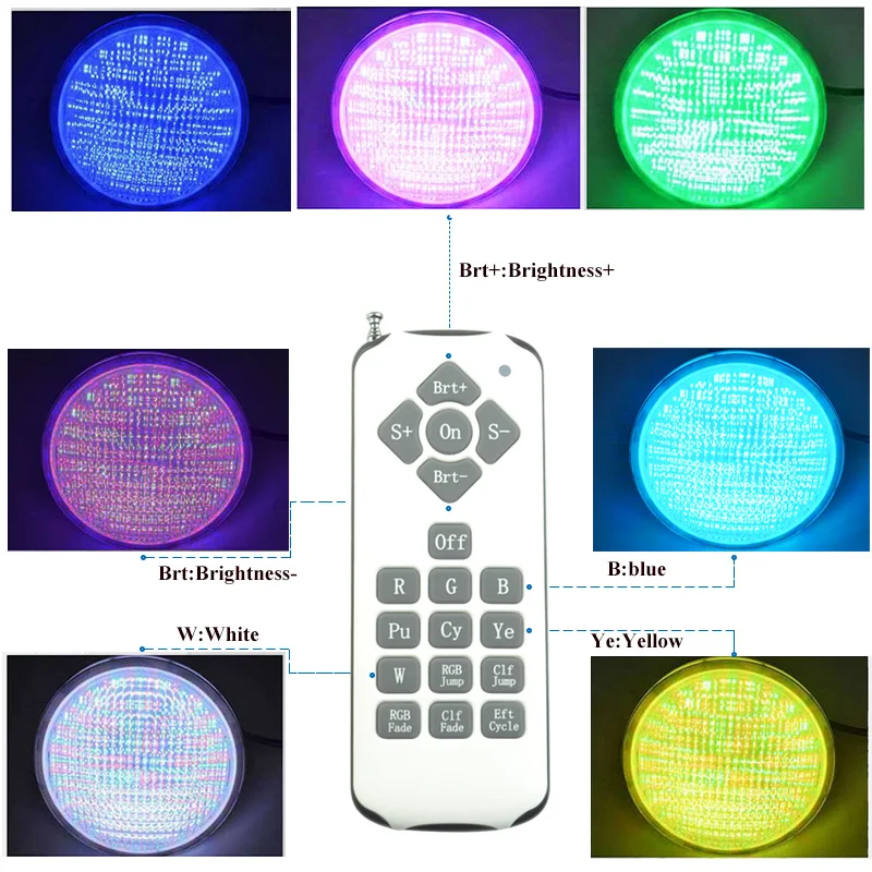  Сменный подводный rgb-светильник для бассейна par56 12 В 18 Вт 56