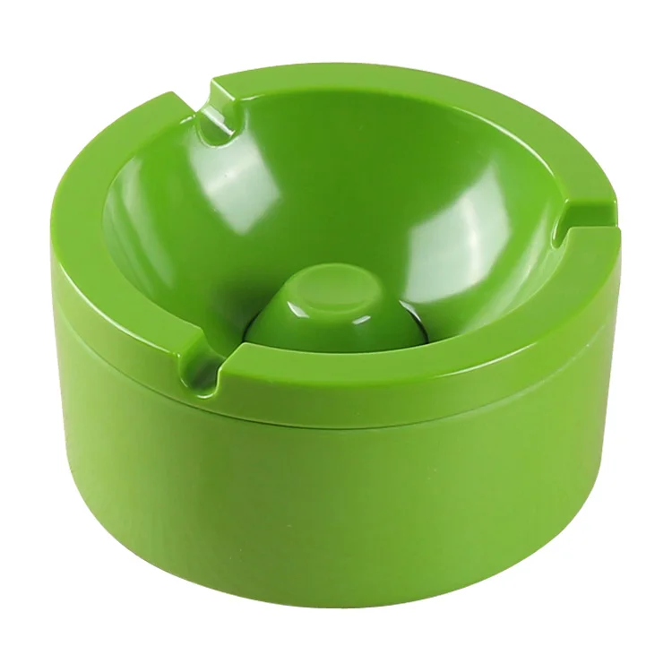 11cmx5.5cm durable round indoor and outdoor windproof  plastic melamine ashtray with detachable lid