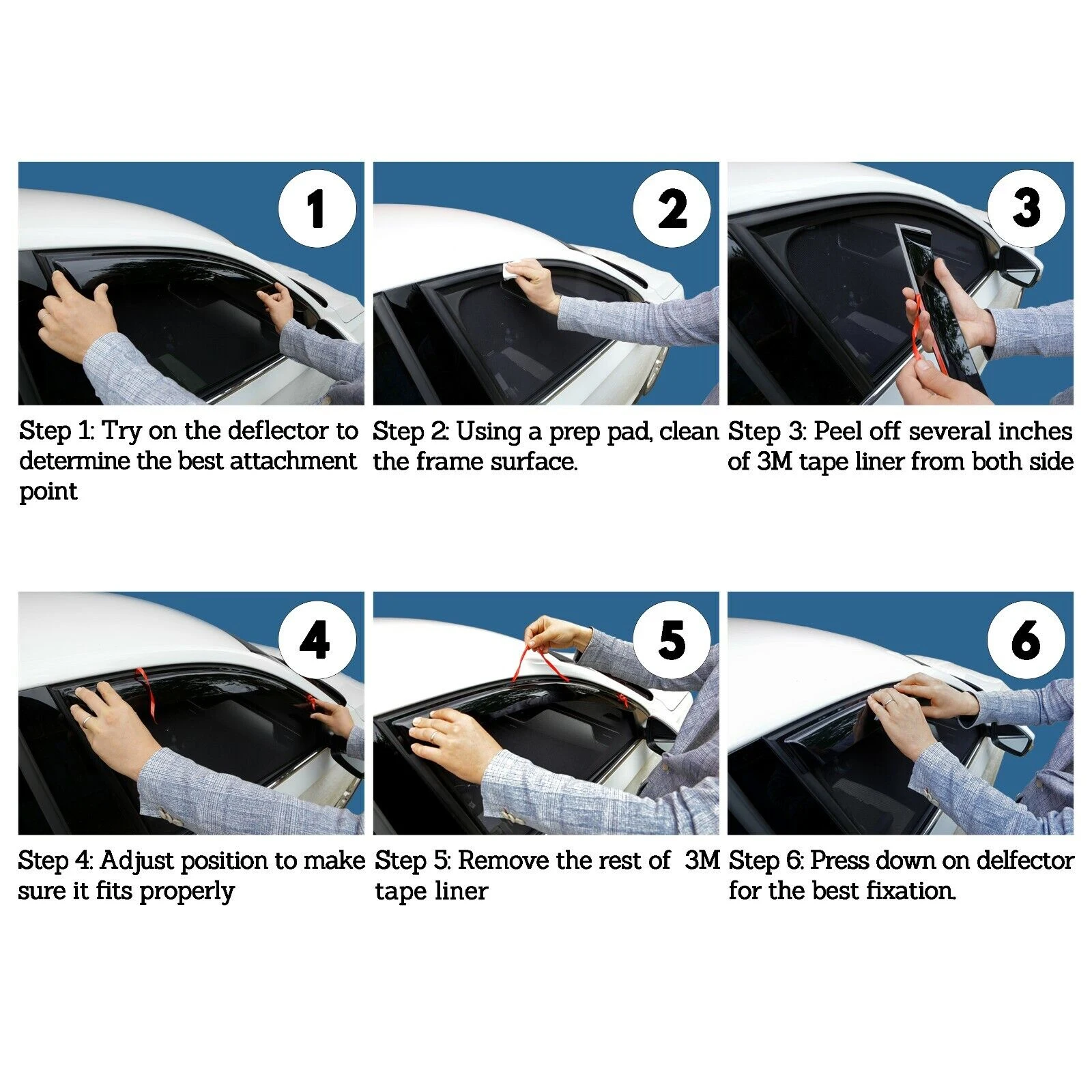 Aibyiar 4PCS Window visor FOR Toyota HIGHLANDER 2008-2013 plastic sun visor Auto Door Visor car window deflector