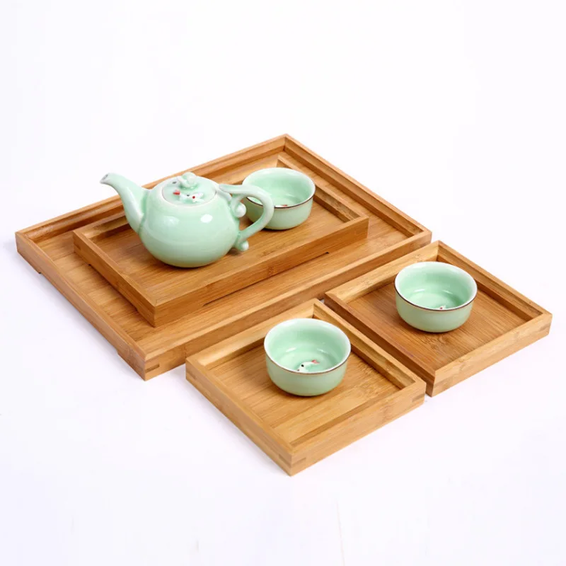 
Wholesale Custom Size Tea Saucer Tray Made Of Bamboo Tea Tray Wooden Crafts Gift 