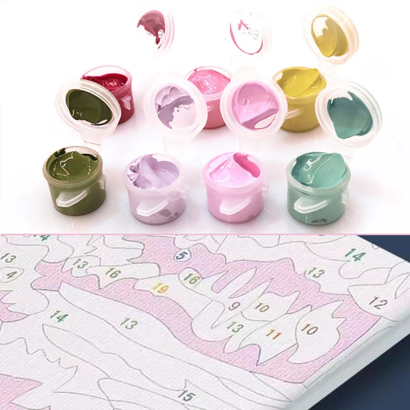 Wholesale Diy Painting by Numbers Modern Red Maple Leaf landscape Paint by Numbers kit for Home Decor Gifts