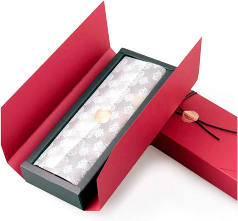 Beautiful Chocolate Double Door Box With Rope Personal Sticker Gift Box In Chinese Style For Candy