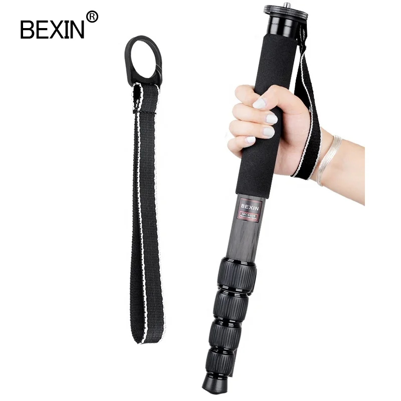 
BEXIN MCS285High-density Carbon Fiber Monopod Convenient Flexible Camera Monopod for Travel Trekking Poles Hiking Walking Sticks 