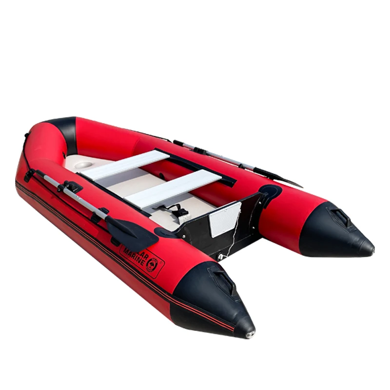 MC300-3 Solar Marine 10ft 4 Person Inflatable Assault Boat Durable Air Mat Floor Rescue Kayak Rowing Canoe Dinghy for Sale