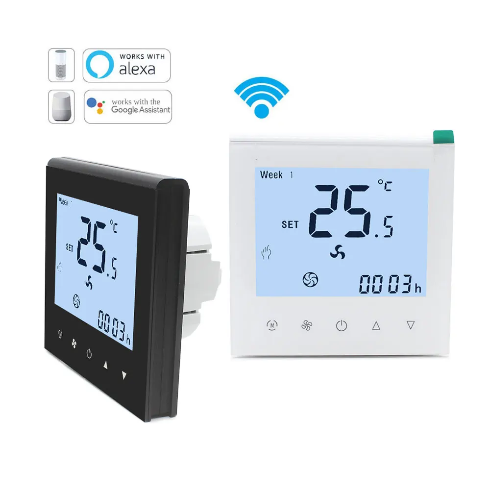 Hotowell WF11 2 Pipe Control 3A Water Radiant Heating And Fan Coil Unit Smart Wifi Thermostat