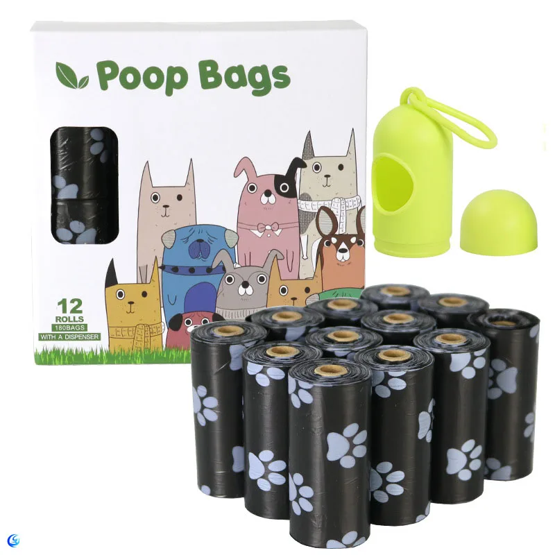 Amazon Hot Selling Eco Friendly Custom Logo Printed Pet Waste Bags Dog Poop Bags Biodegradable