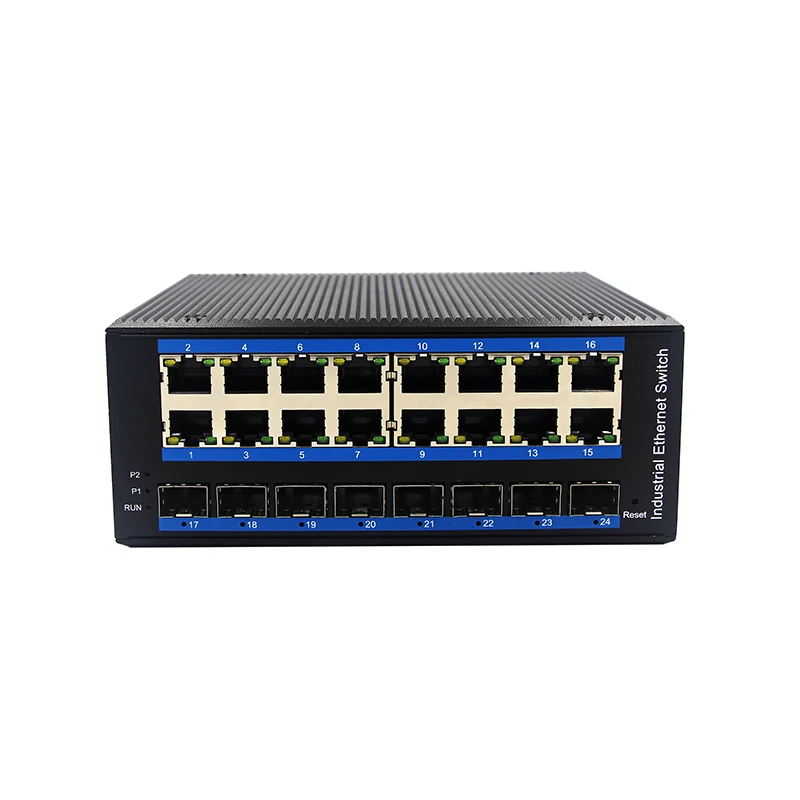 Industrial Ethernet Switch 16 ports Gigabit SFP Managed Network Switch Wide range DC power supply DIN rail Ethernet Switch