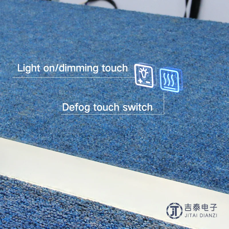 Современное зеркало для умывальника со светодиодной подсветкой, украшение для отеля, настенное светодиодное зеркало для ванной комнаты, светодиодная световая полоса с подсветкой CN;GUA