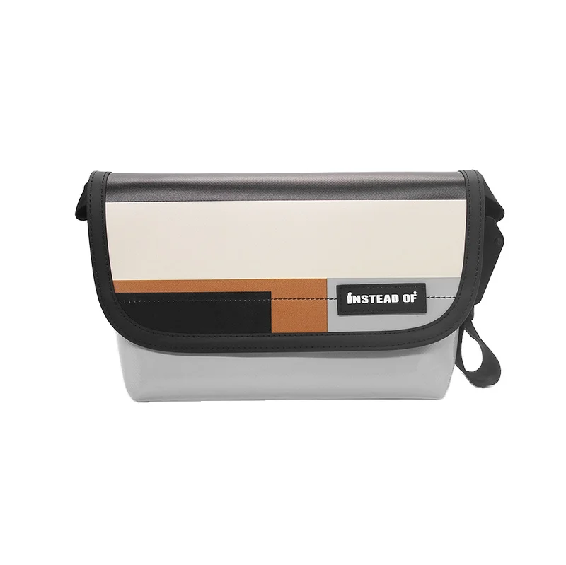 Recycled Tarpaulin Tote Bag Freitag Bag Abrasive PVC leather Single Shoulder Bag Custom with Truck Tarpaulin Shoulder Strap