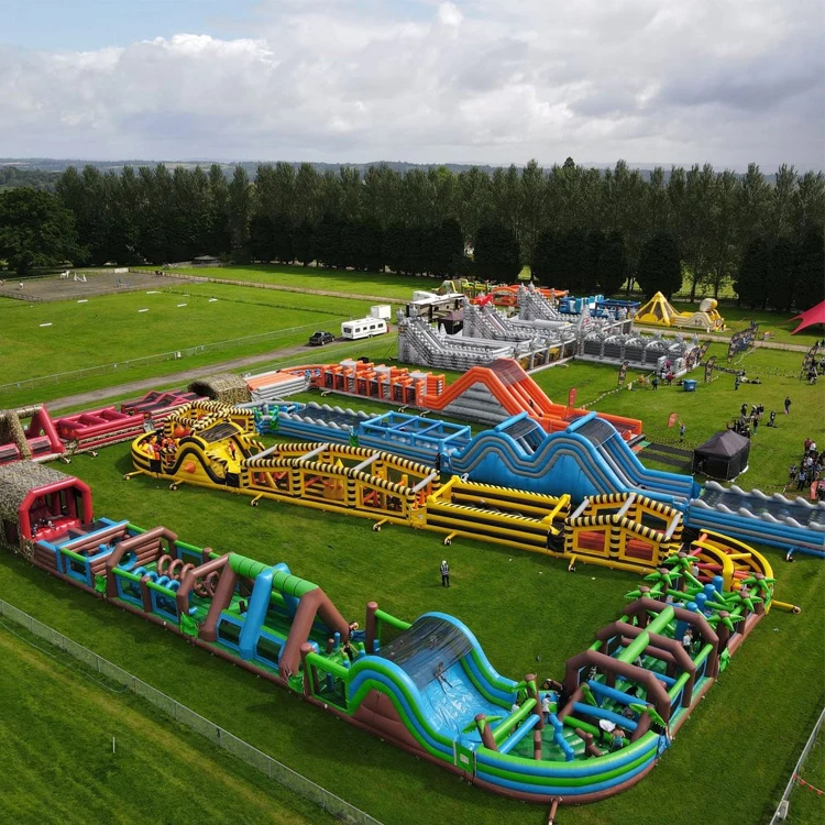 Commercial amusement park rides playground giant inflatable obstacle course for kids adults sport game