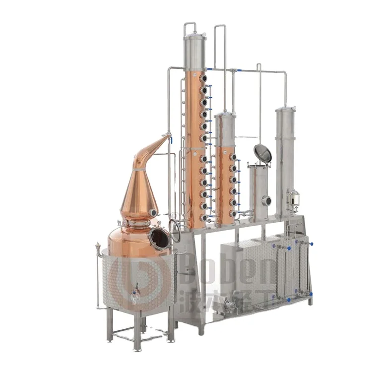 Gin Stills Vodka Distiller Wine Brandy Whisky Rum Copper Reflux Steam Distilling Column Equipment For Sale