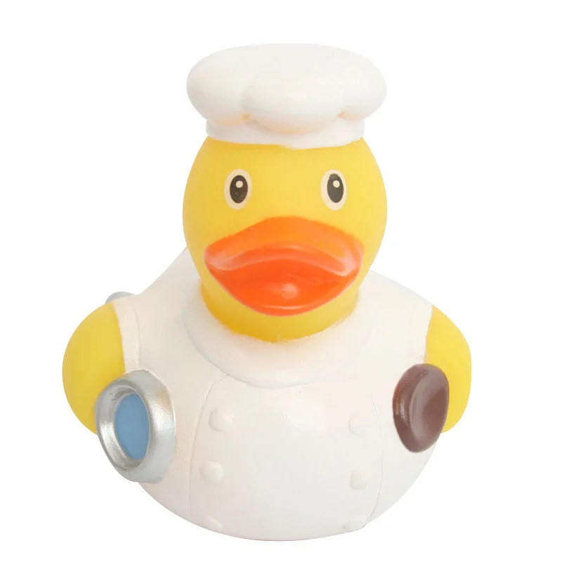 Eco-Friendly Floating Yellow Plastic Squeeze Rubber Bath Duck with Logo for Bath