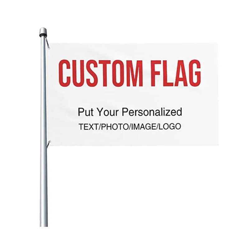 Design Logo 3x5ft Multiple Colour Rectangle Square Silk Screen Printing Flag Banners Custom Flags