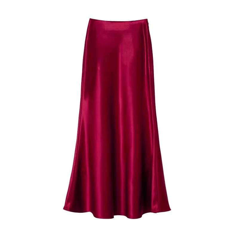 Women New Arrivals long Length Elegant Bodycon Skirt Womens Office Formal Business Chic Silk Stain Mermaid Skirts