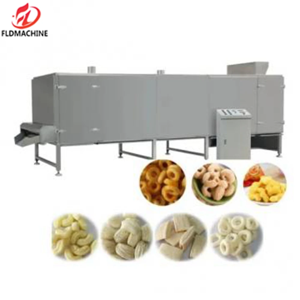 Crispy corn pop puff snack making machine industrial puff snack food production line