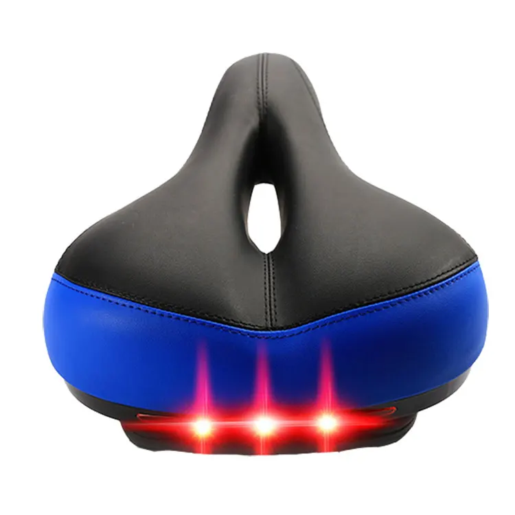 High Quality Soft Comfortable Bicycle Saddle With Tail Light Mountain Bike seat Bicycle Cushion With Rear Light