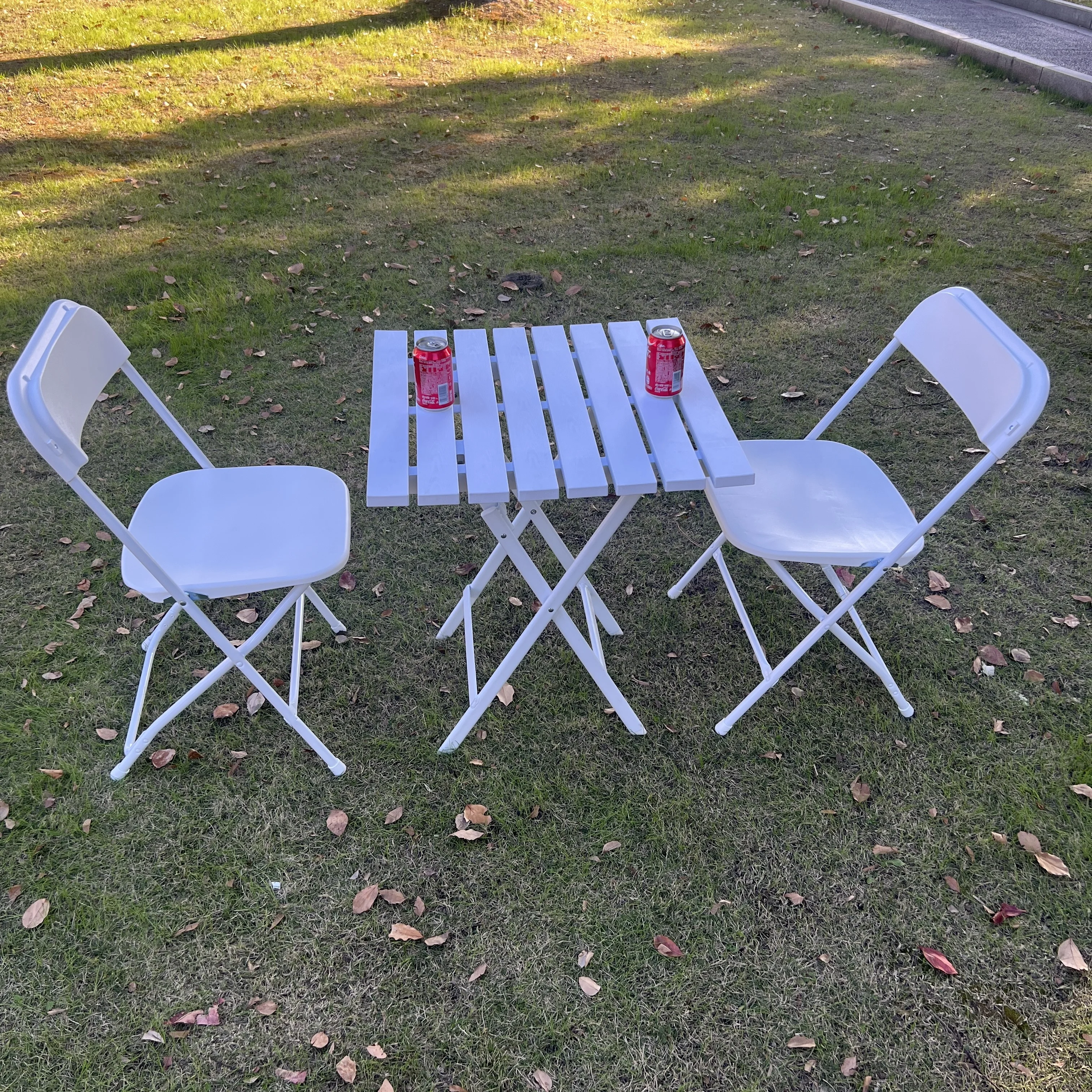 Hotel Outdoor Plastic Foldable Wedding Party Banquet Chairs Stackable Folding Tables and Chairs for Events Birthday Party